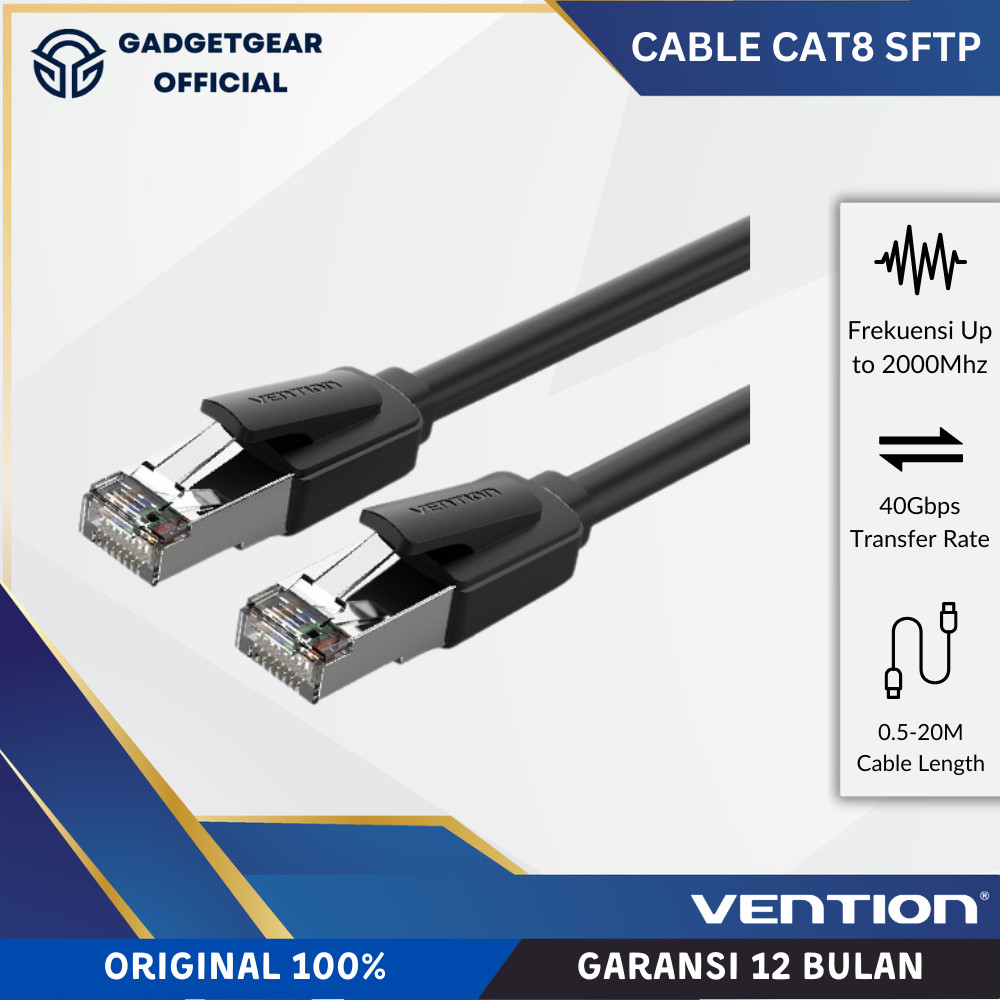 VENTION Cat8 SFTP สายแพทช์อีเธอร์เน็ตสําหรับเล่นเกม IKK