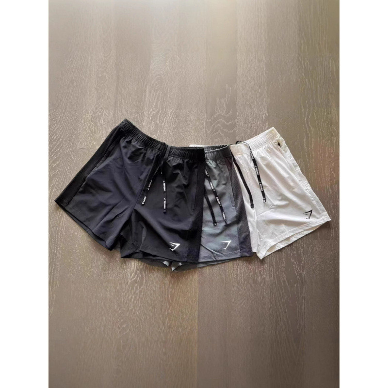 U8NW Gymshakr Zipper patchwork design breathable sports fitness training quick-dry shark shorts