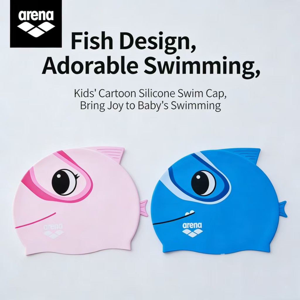เด็ก arena หมวกว่ายน้ำซิลิโคนสำหรับผู้ชายและผู้หญิง2025ผลิตภัณฑ์ใหม่ Elastic Arena Fit