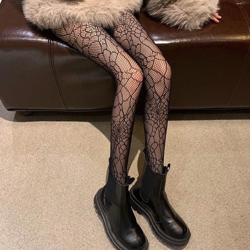 Spider Web Punk Gothic Steam ถุงน่อง Harajuku Dark Series lolita lolita ฮาโลวีน Hollow Pantyhose
