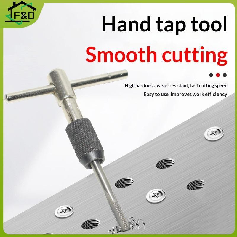 F&O ประแจต๊าปรูปตัว T 3-6 มม. 5 ชิ้นต๊าปมือ M3-M8 ประแจไขควงต๊าปเกลียวแตะชุดเครื่องมือมือ