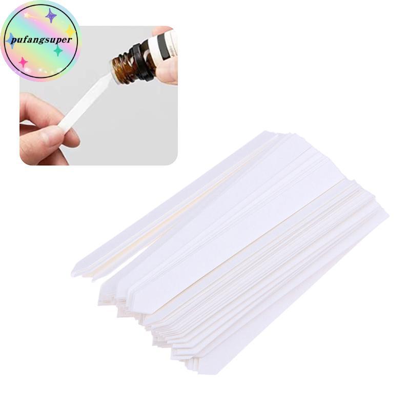 Pufangsuper 100 ชิ้นสําลีสําลีพรีเมี่ยมขวดทดสอบเทปสําหรับการทดสอบน้ําหอมและน้ําหอมกระดาษอโรมา VN