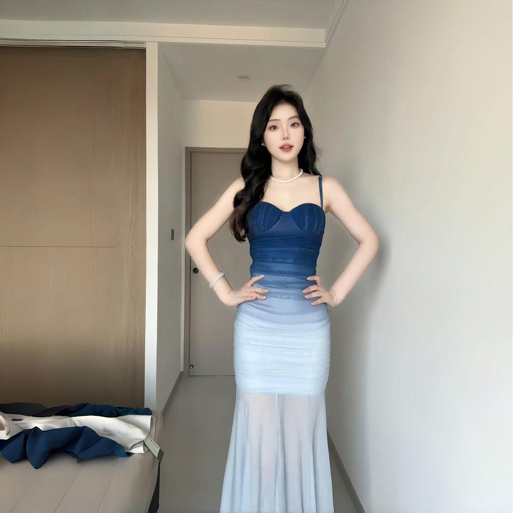 เสี่ยวเค wiwi ชุดราตรียาวแบบใหม่ปี 2025 สไตล์สวยงามสำหรับหญิง