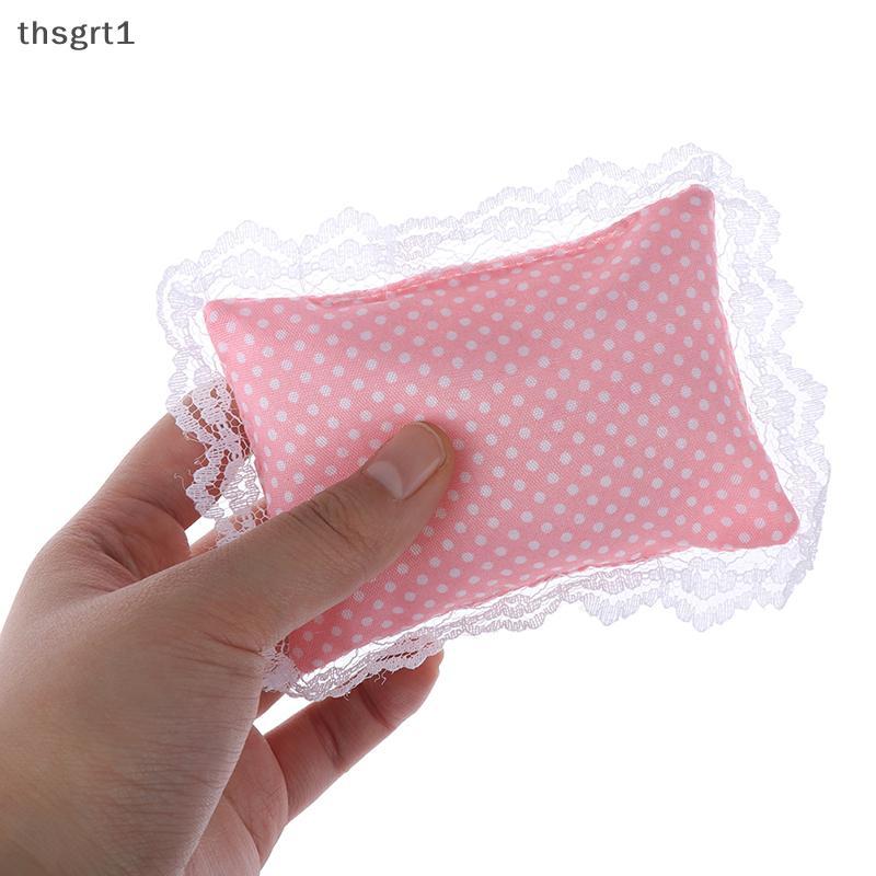 [thsgrt1] Dollhouse Single Mattress with Pillows 1/12 Dolls House Bedroom Furniture [TH]