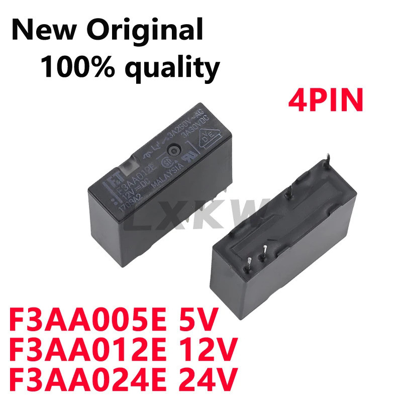 5PCS F3AA005E 5V F3AA012E 12V F3AA024E 24V 4Pin รีเลย์ในสต็อก