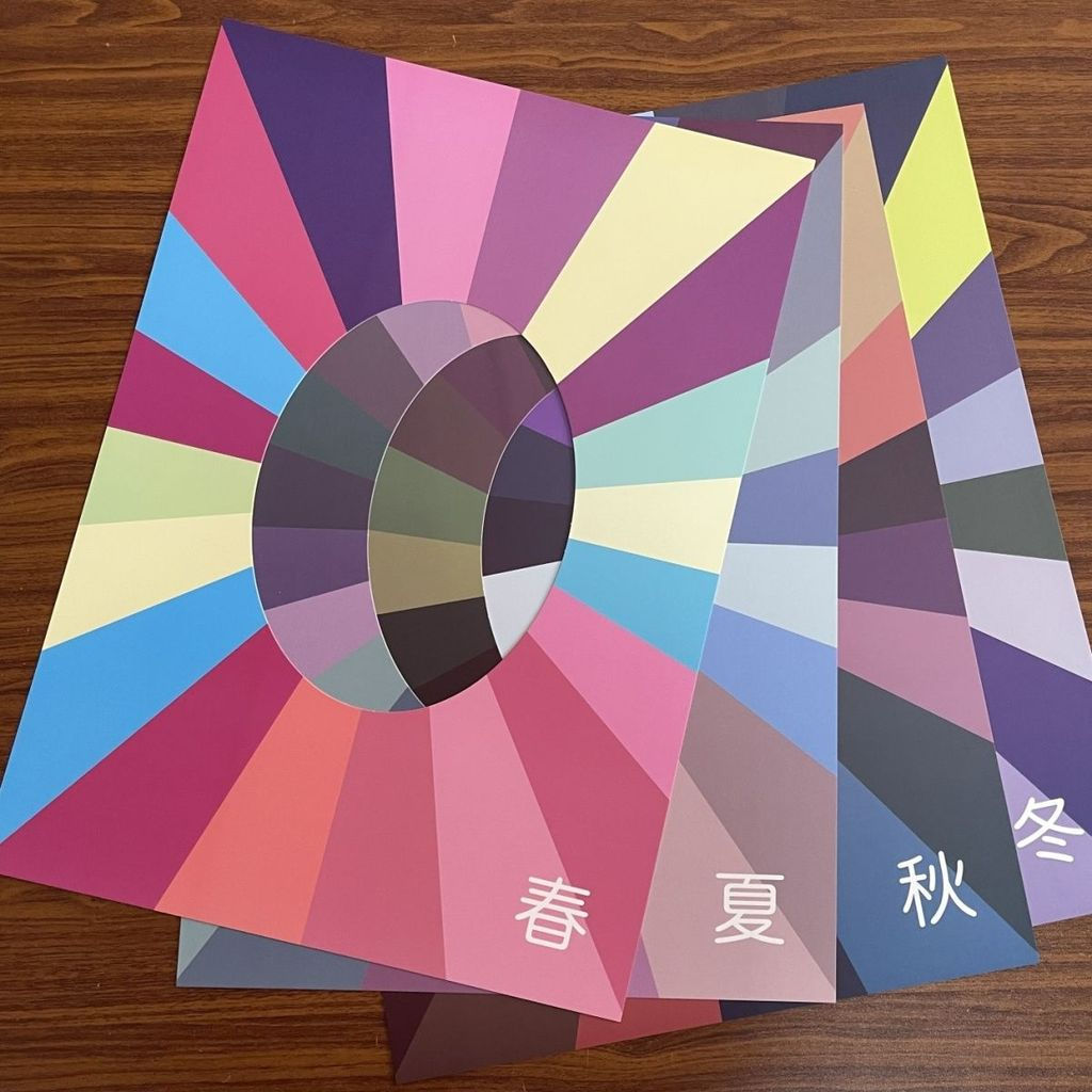 TB Spot Goods#Four Seasons People Test Card Cold and Warm Skin Color Test 11TT