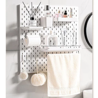 Cajojo DIY 76*56cm Big Pegboard ใหญ่พิเศษ ขาตั้งกระดานปักหมุด แบบติดผนัง fit IKEA SKADIS แผ่นวางของติดผนัง