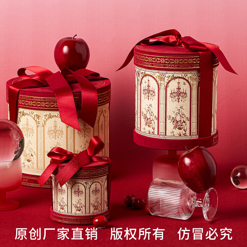 กล่องขนมสําเร็จรูปบรรยากาศระดับไฮเอนด์โรมันบาร์เรลของขวัญแต่งงานกล่องขนมบรรยากาศระดับไฮเอนด์กล่องของ