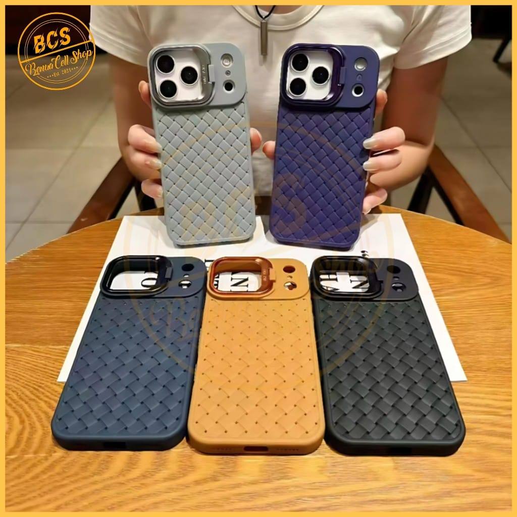 BCS - CASE BOTTEGA + ขาตั้งสําหรับ XIAOMI REDMI A1 A2 A3 9A 9C 10 4G 10 PRIME 10A 11A 12C 12 4G A5 1