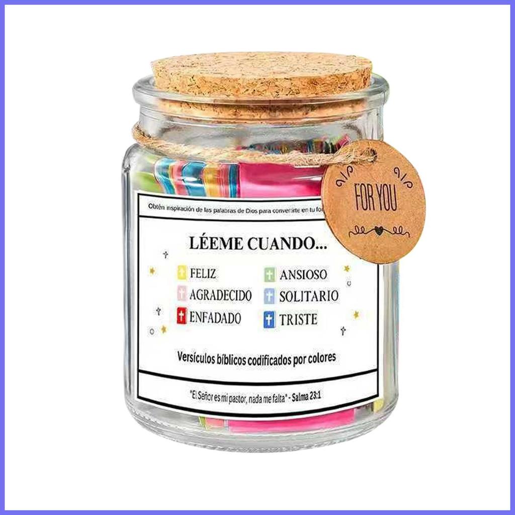Bible Verse Jar สเปน Bible อุปกรณ์สวดมนต์ Jar Scriptions สําหรับผู้หญิงผู้ชายสะสมโต๊ะ Home Office ho