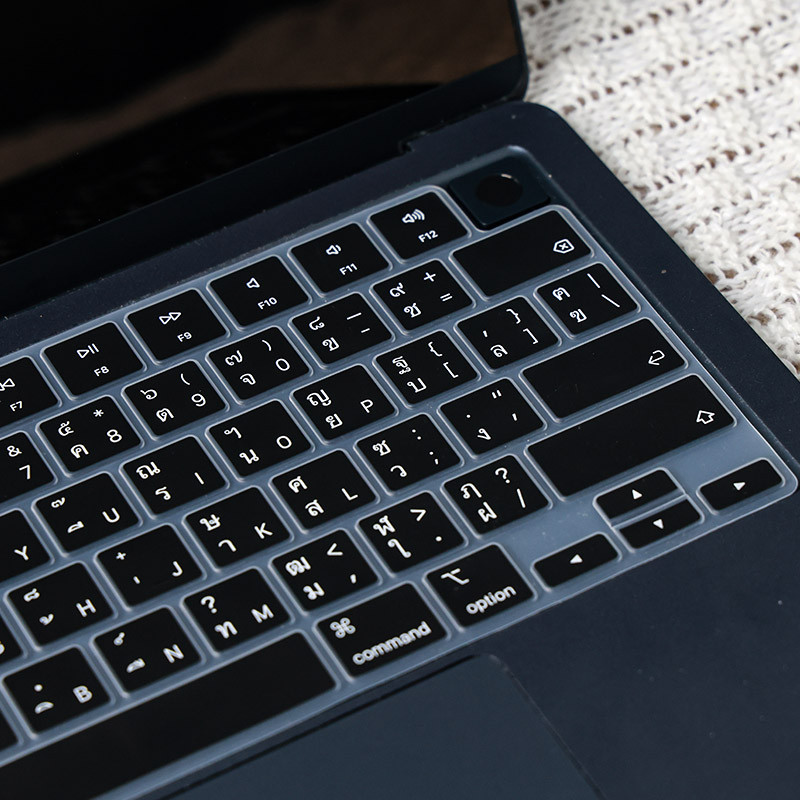 เคสคีย์บอร์ด ซิลิโคนนิ่ม ลายตัวอักษรไทย สําหรับ MacBook 2023 Air 15 13.6 M2 A2941A2681 Pro 14 16 13 15 นิ้ว M1 Air 2020 A2337 A2338 A2442 2021 - รูปที่ 4