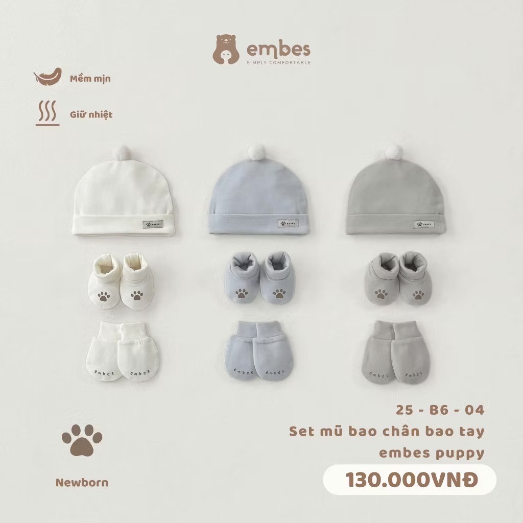 Embes B604 ชุดหมวกลูกสุนัข ถุงมือและขา