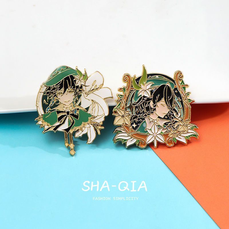 Yuanshen Wendy Merchanted เข็มกลัด Badge Wendy cos อุปกรณ์เสริม Wendy เข็มกลัด Fengshen อุปกรณ์เสริม