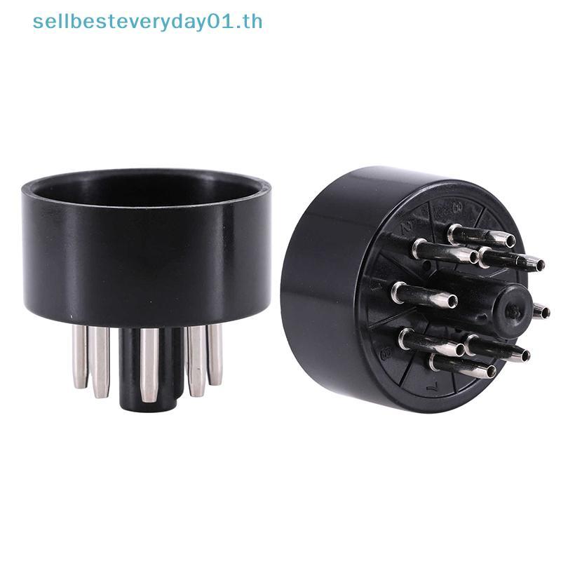 & Sellingbest & 1 PCS 8Pins Bakelite Tube Socket S8AES Bakelite Tube Base สําหรับ EL34C EL34 Vacuum 