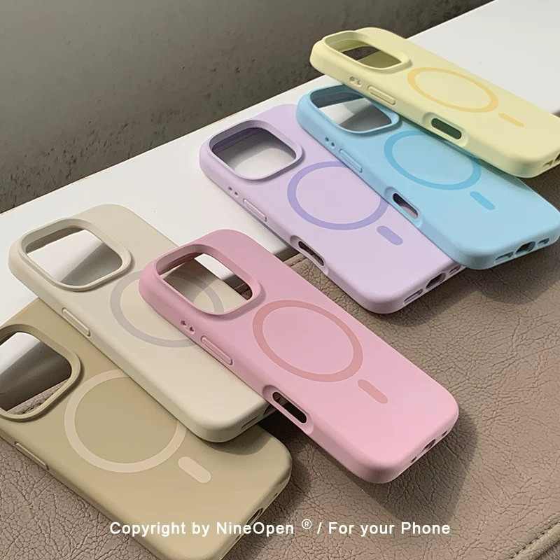 Supercase (แม่เหล็ก) lPhone11-16promax เคสซิลิโคน บุกำมะหยี่ ชาร์จไร้สาย