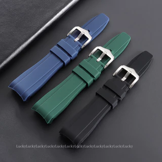 SWATCH ปลายโค้งสายนาฬิกาซิลิโคน 20 มม. 22 มม. สําหรับ โอเมก้า สําหรับ ตัวอย่าง ดวงจันทร์ สายนาฬิกายางกันน้ําผู้ชายผู้หญิงข้อมือเข็มขัดกีฬาสายรัดข้อมือสีดําสีฟ้าสีน้ําตาลส