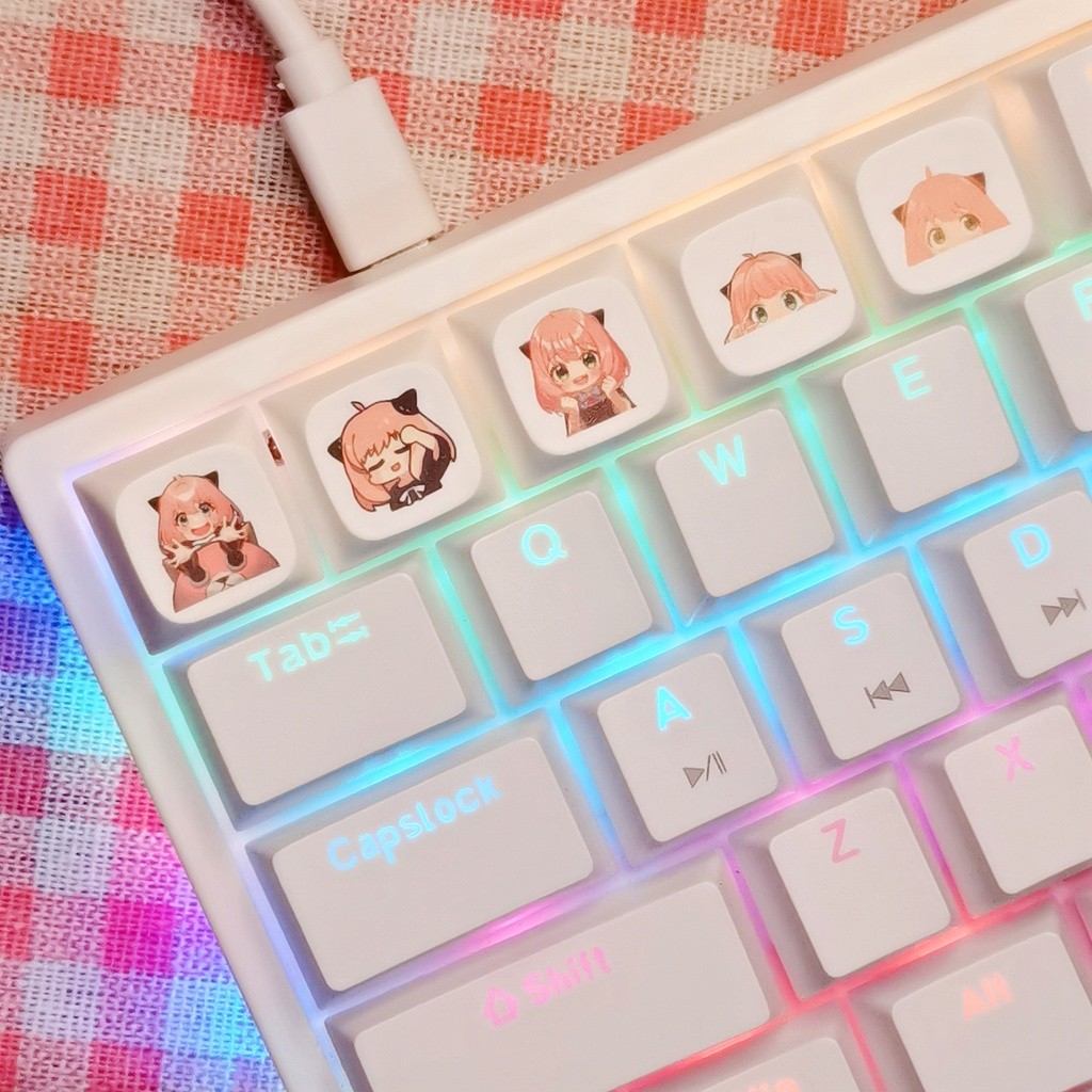 5 ชิ้น XDA Keycap Arnia Keycap "SPY FAMILY" Keycap PBT Mechanical Keyboard Keycap