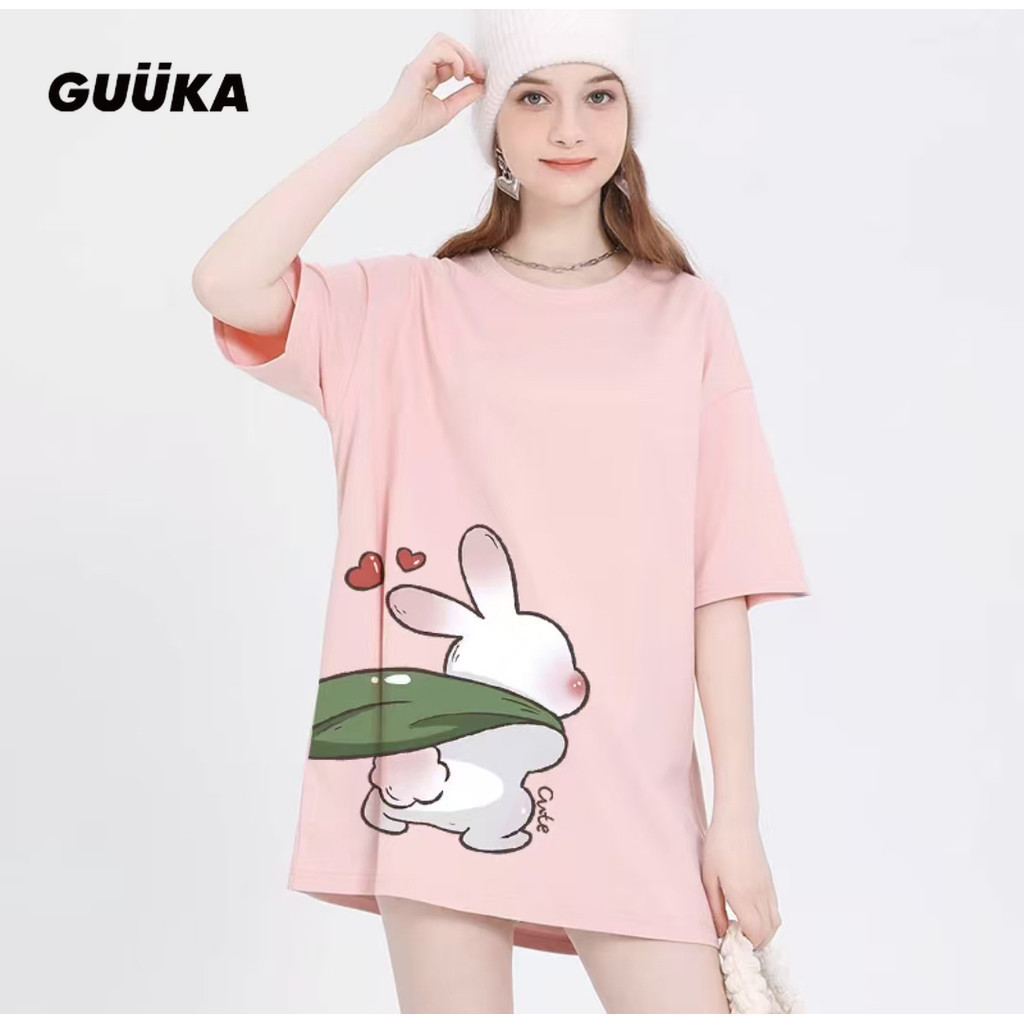 เสื้อยืดแขนสั้นสไตล์เกาหลี 100% คอotton ทรงoversize เหมาะสำหรับผู้หญิง ราคาประหยัด SNF1