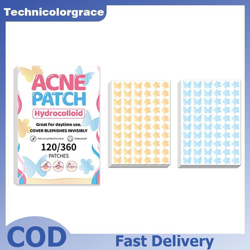 Technicolorgrace 120/360 ชิ้นผีเสื้อรูปร่างสิวแพทช์สติกเกอร์ Blemish Spot คอนซีลเลอร์ 0.1 มม.รักษาสิ