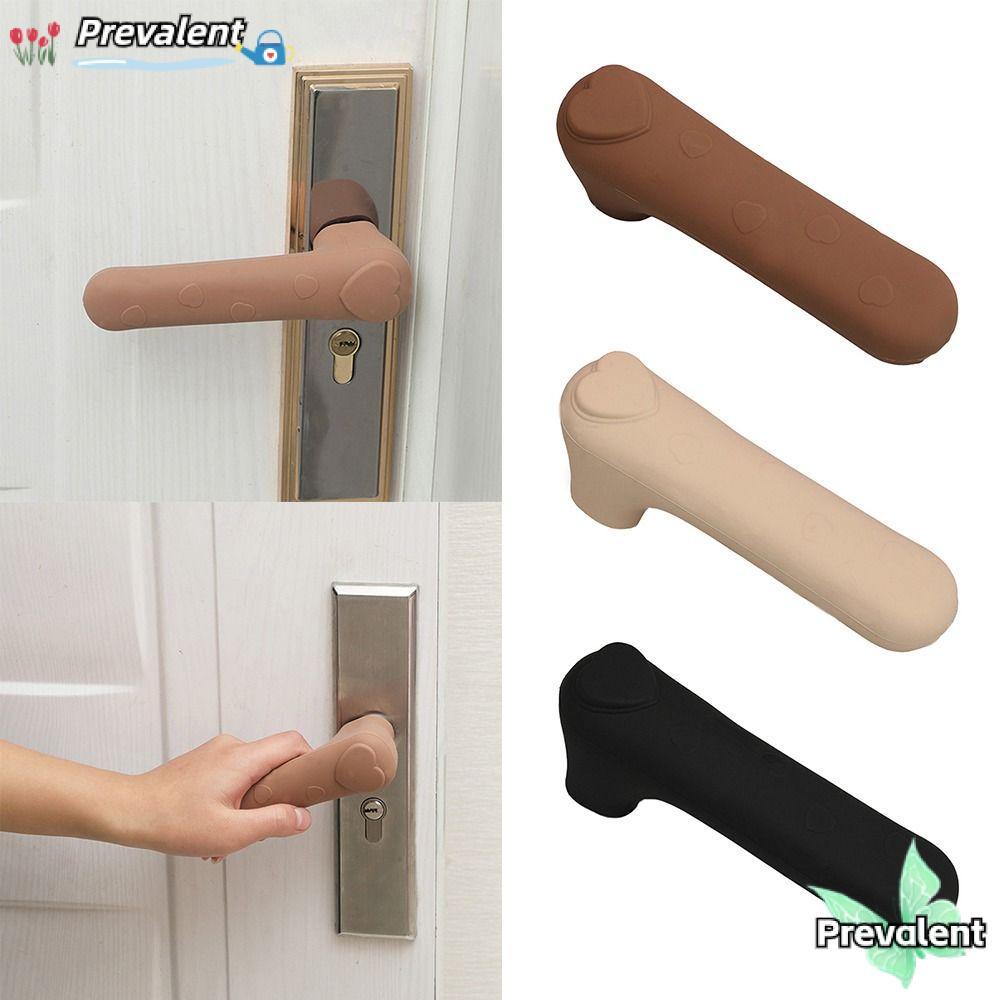 PREVALENT ฝาครอบลูกบิดประตู, ซิลิโคน Anti-Static มือจับประตู, แบบพกพา Anti Collision Anti-Slip เงียบเด็กความปลอดภัย Doorknob Protector บ้าน
