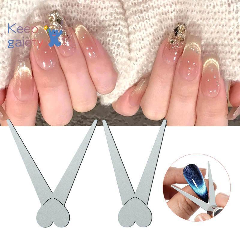 [Keepgaiety-t] 1pcs V Shaped French-Style Eye Magnetic Tool Supplies Salon-Quality French Tip Design Kit [ใหม่]