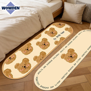 พรมข้างเตียง พรมห้องนอน รูปการ์ตูน 40x120cm ดูดซับน้ำได้ดี ร…