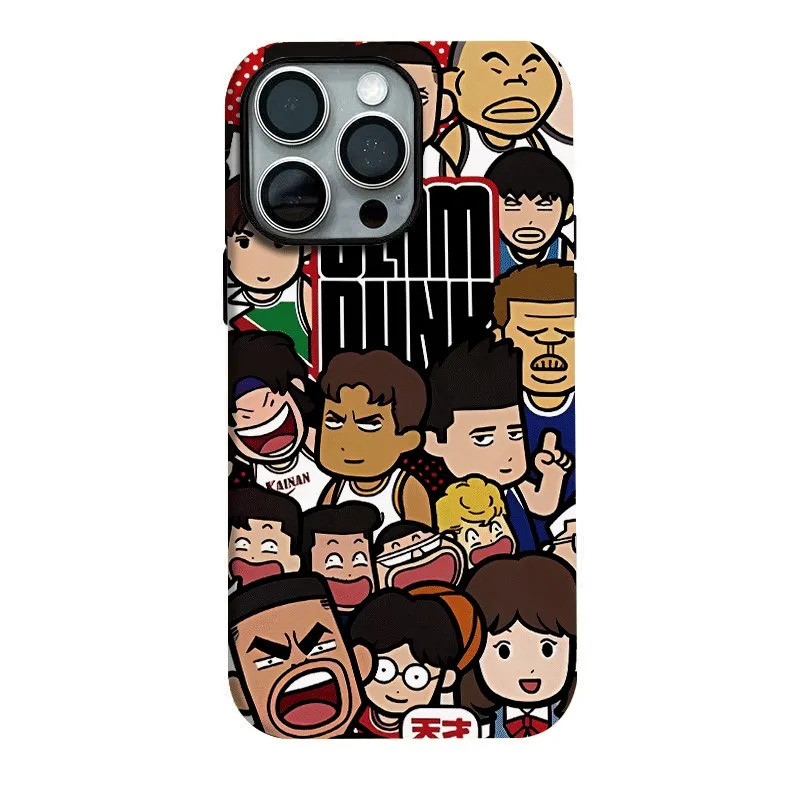 Two-in-One เปลือกแข็งที่ถอดออกได้กันกระแทกรุ่นQ Slam Dunkภาพประกอบเข้ากันได้กับiPhone 17PROMAX 17 11