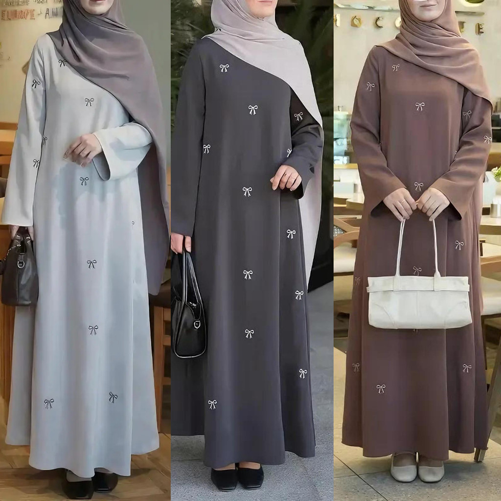 ชุด Abaya ใหม่สําหรับผู้หญิงมุสลิม, เสื้อคลุมคุณภาพสูง, วัสดุสวมใส่สบาย, สีสวยไม่ซีดจาง, เหมาะสําหรับโอกาสพิเศษและใช้ทุกวัน, สไตล์ qizar iro