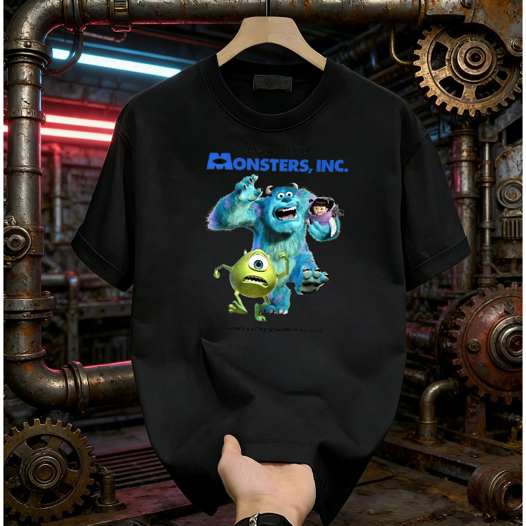 ((จัดส่งภายใน 24 ชม.) เสื้อยืดแขนสั้น Monsters University สไตล์ทันสมัย เหมาะสำหรับทั้งผู้ชายและผู้หญิง