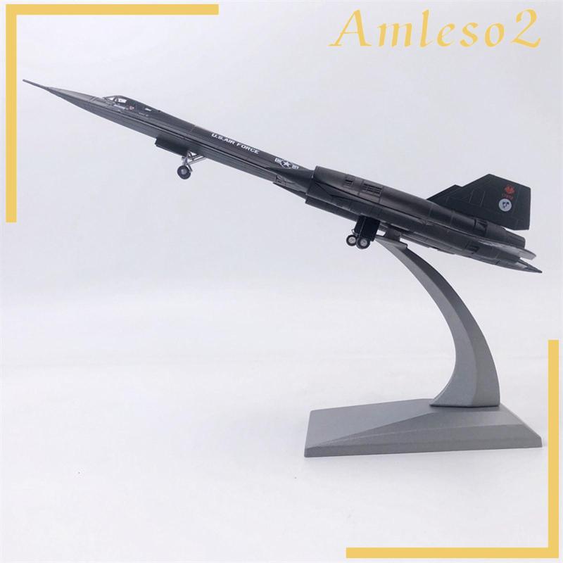 [Amleso2] โลหะผสมDiecast 1/144 Blackbird SR-71A Fighterพร้อมขาตั้งคอลเลกชันของขวัญเครื่องบินAir Forc