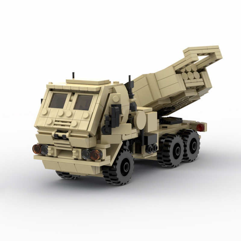MOC-7701 Army Collection-M142 HIMARS High Mobility Firecracker Rocket System Building Block ของเล่น