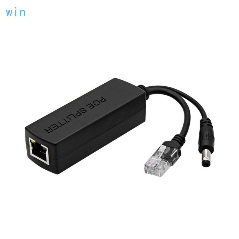 Win POE Splitter 48V ถึง 12V 1 2A พร้อมวงจรสั้นการป้องกัน IEEE802 3af ที่