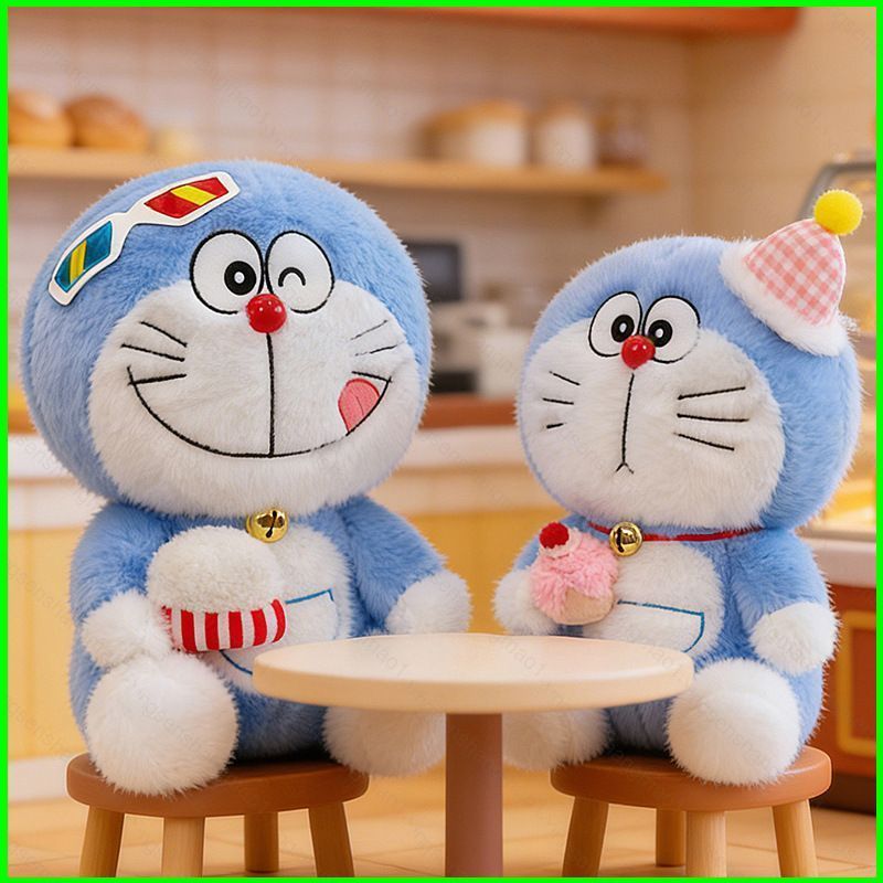 PS1 Doraemon Plushie น่ารัก Popcorn ขนมหวาน Plush Cotton Companion ตุ๊กตาหมอนนุ่ม SP1