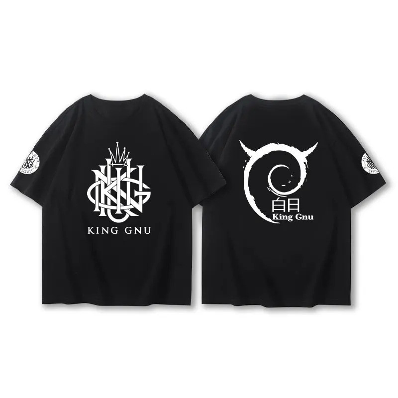 เสื้อยืด King Gnu Bandas De Rock ผลิตในญี่ปุ่น เสื้อยืดคอตตอนคอกลมแบบยูนิเซ็กส์ พิมพ์ลายสองด้าน เสื้