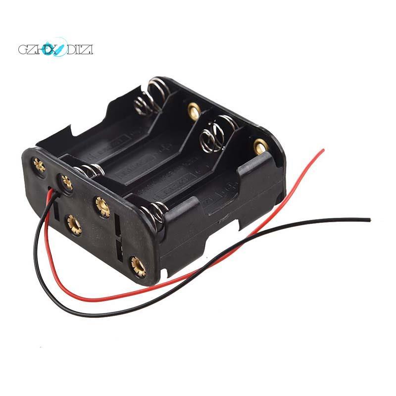 Gzhxdiizi8pcs Aa Cells Battery (12v) Clip Holder Box Case Black
