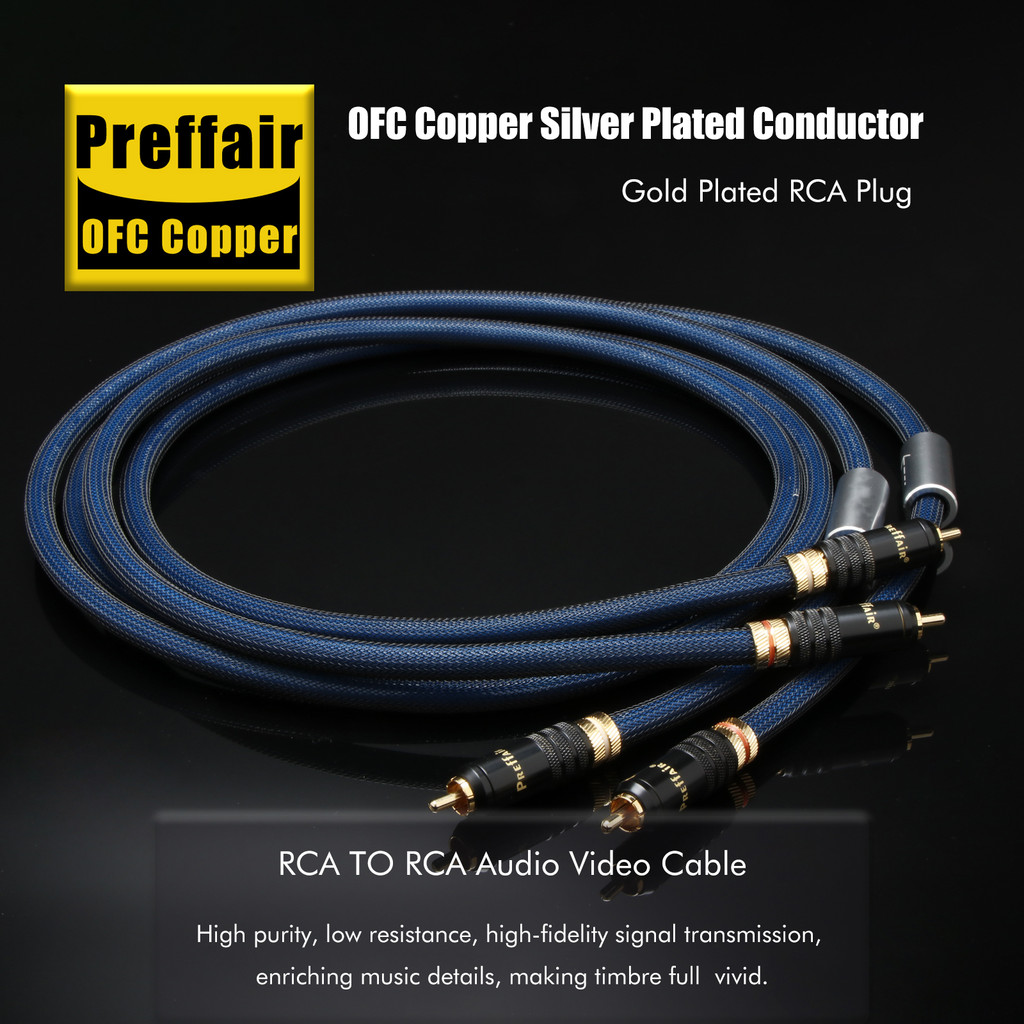 คู่สาย RCA RCA สายเดี่ยว Braid Shielded Gold-Pair RCA Selflocked Connector