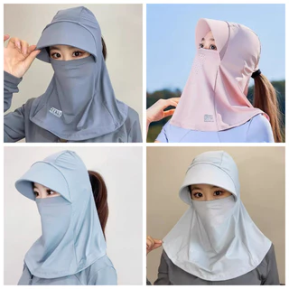 หมวกกันแดดเต็มใบสำหรับฤดูร้อน ไม่จำกัดเพศ ระบายอากาศได้ดี ป้องกันรังสียูวี หมวกปิดหน้าสำหรับกิจกรรมกลางแจ้ง
