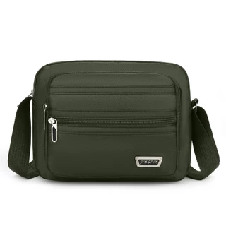 กระเป๋าสะพายข้างไนลอนสําหรับผู้ชาย - 4-Zipper Casual Travel Messenger Satchel