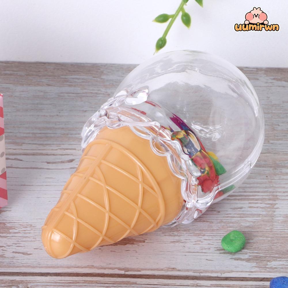 UUMIR 8 ชิ้นกล่องขนมไอศกรีม,นํามาใช้ใหม่โปร่งใสกล่องขนม,พรรคโปรดปราน PS 10x6 ซม./3.9x2.4in ไอศกรีมรู