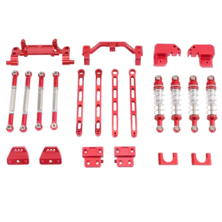 สําหรับ MN 1/12 MN82 MN82S MN82PRO MN82T RC รถด้านหน้าและด้านหลังโลหะสี่ Linkage ชุดอัพเกรดโช้คอัพดึง Rod อะไหล่ที่นั่ง