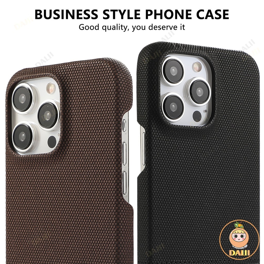 DAJII Premium Spliced Vegan Leather Anti-Slip Case ใช้งานร่วมกับ IPhone 17 16 15 14 13 12 Pro Max, การออกแบบทูโทนมีสไตล์, Shock-Absorbing & ฝาครอบป้องกัน