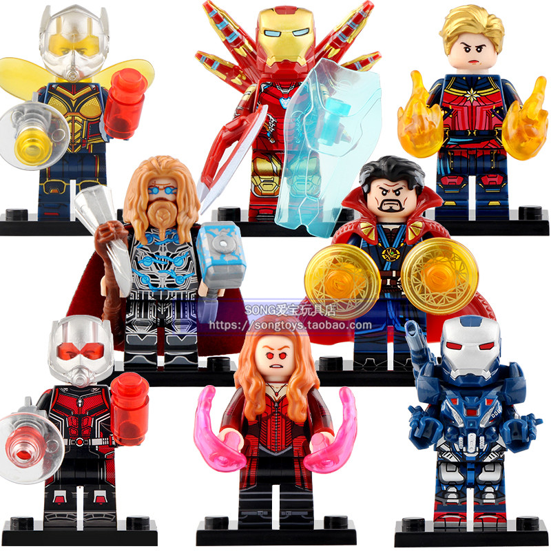 WM6063 Superhero Avengers 4 Iron Man Thor War Robot Building Block Minifigure ของเล่นเด็ก