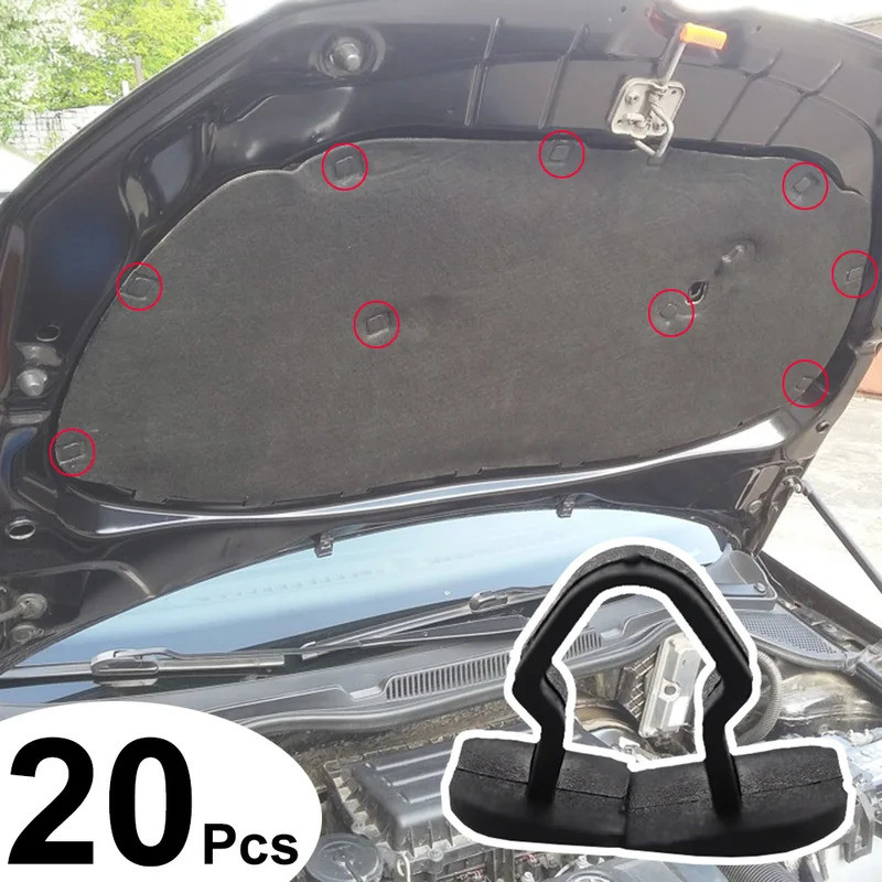 20 ชิ้นสําหรับ VW Golf 4 5 6 Tiguan 5N Sharan 7N Octavia 1Z A6 C6 A3 8P เครื่องยนต์ Hood Retainer คล