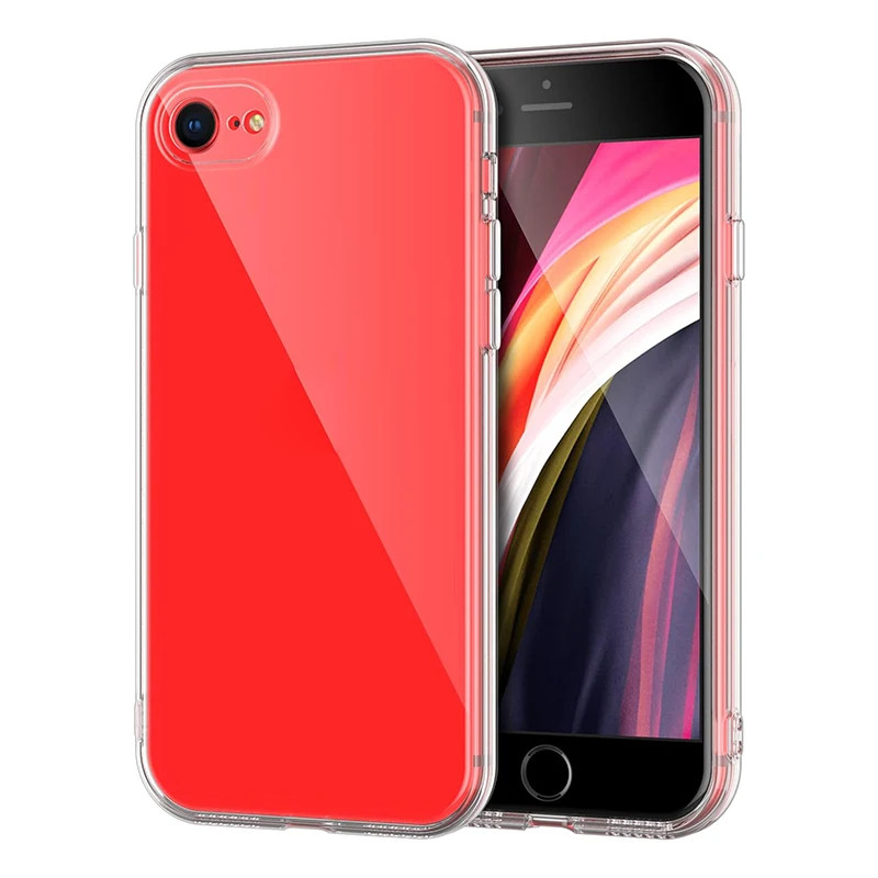 โปร่งใสบางเฉียบซิลิโคนอ่อนนุ่มสําหรับiPhone 4 4S 5 5S 5C 6 6S 7 8 SE 2016 2020 2022 2024 SE2 SE3 SE4 Clearปกหลัง
