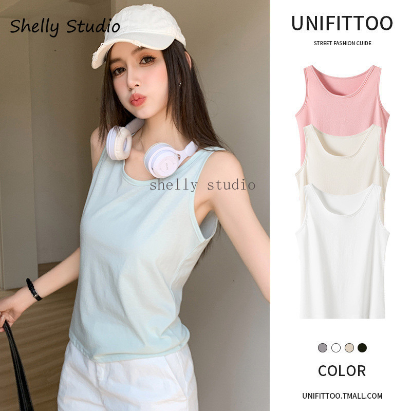 เสื้อกั๊กลากซิปผ้าฝ้ายบางเบานำมาใช้ในฤดูร้อนสำหรับผู้หญิง ออกแบบให้มีความหลวมสบาย และคอเป็นทรงวงกลม