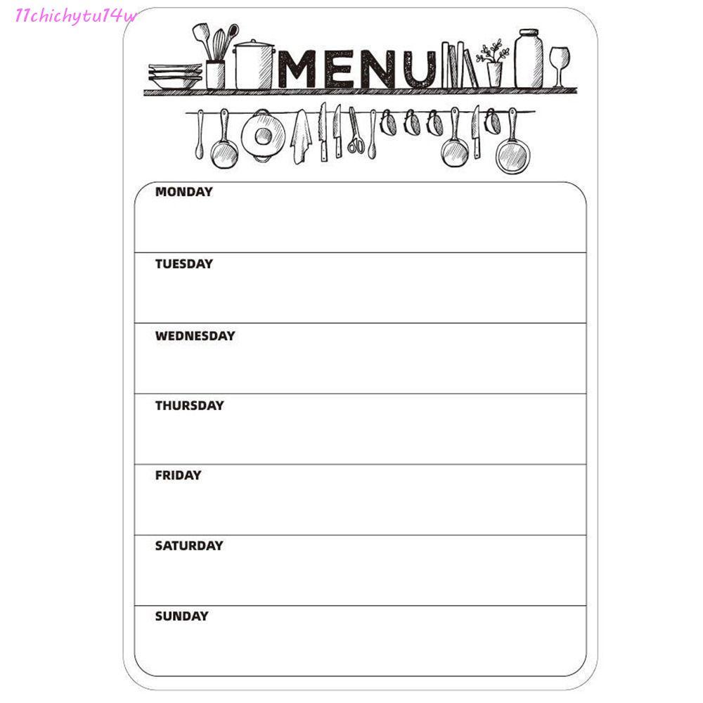 CHICHYTU14W สติ๊กเกอร์แม่เหล็ก Memo, แผนรายการของชํา Notepad สติ๊กเกอร์ตู้เย็นแม่เหล็ก, ไวท์บอร์ด IN