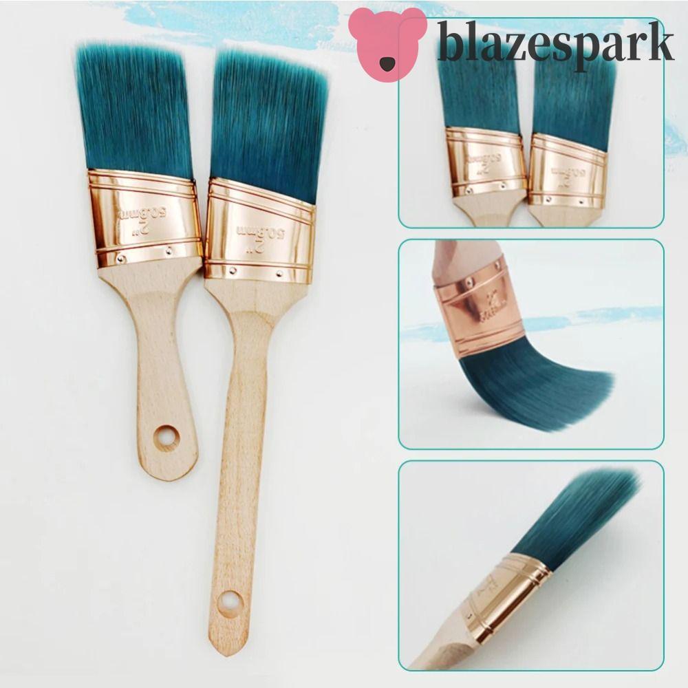 BLAZESPARK แปรงทาสี, 2 นิ้ว Application Soft Bristle Brush, Firm Chemical Fiber Fewer Brushing Tools