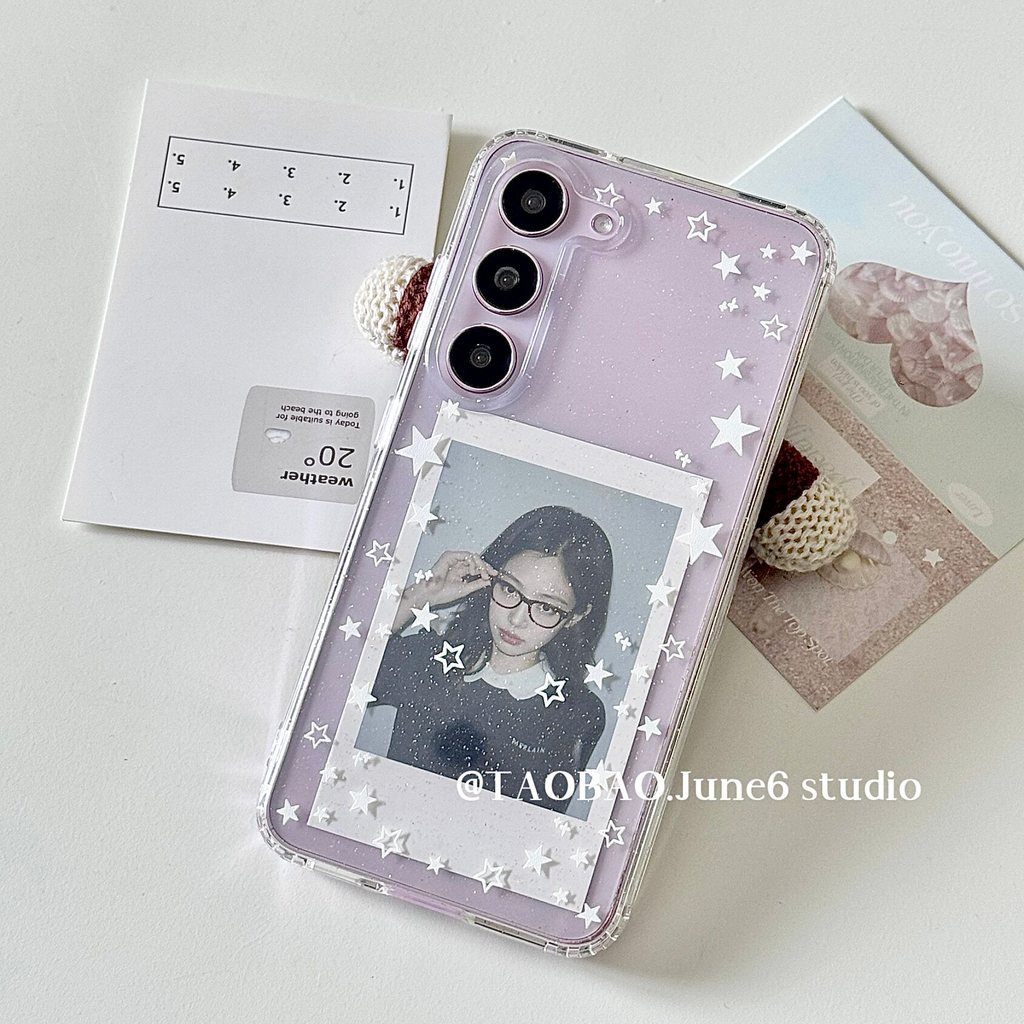 June6 studio เกาหลี ins Star Chasing น่ารักกระพริบดาวห้าแฉกสามารถถือ Photocards เหมาะสําหรับ s25Edge