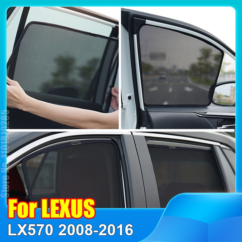 Custom Fit หน้าต่างด้านข้างม่านบังแดดผ้าม่านสําหรับ Lexus LX570 2008-2021 ฉนวนกันความร้อนความเป็นส่ว