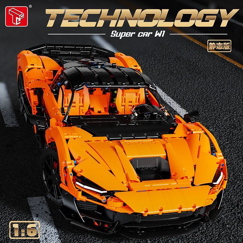 Tagole T5051 McLaren W1 รถสปอร์ตขนาดใหญ่ความยากสูง Building Block ประกอบของเล่นชายของขวัญ